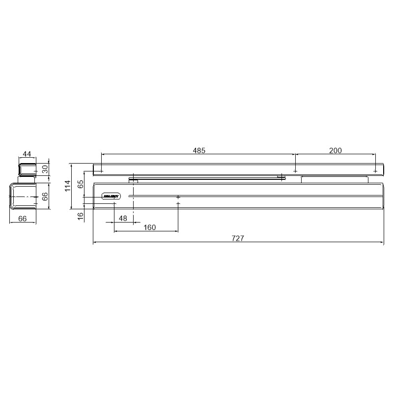 ASSA ABLOY Türschließer DC700G-FT mit Fallenschloss und Fluchttüröffner Produktbild BIGSKZ L