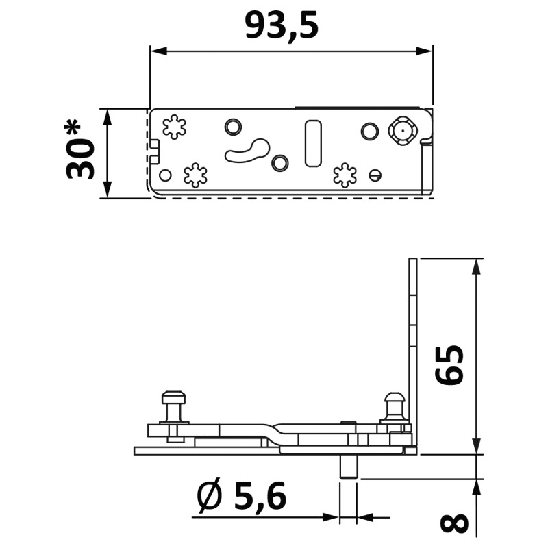 Ecklager AX 30/13 D8 TS rs K25 Produktbild BIGSKZ L
