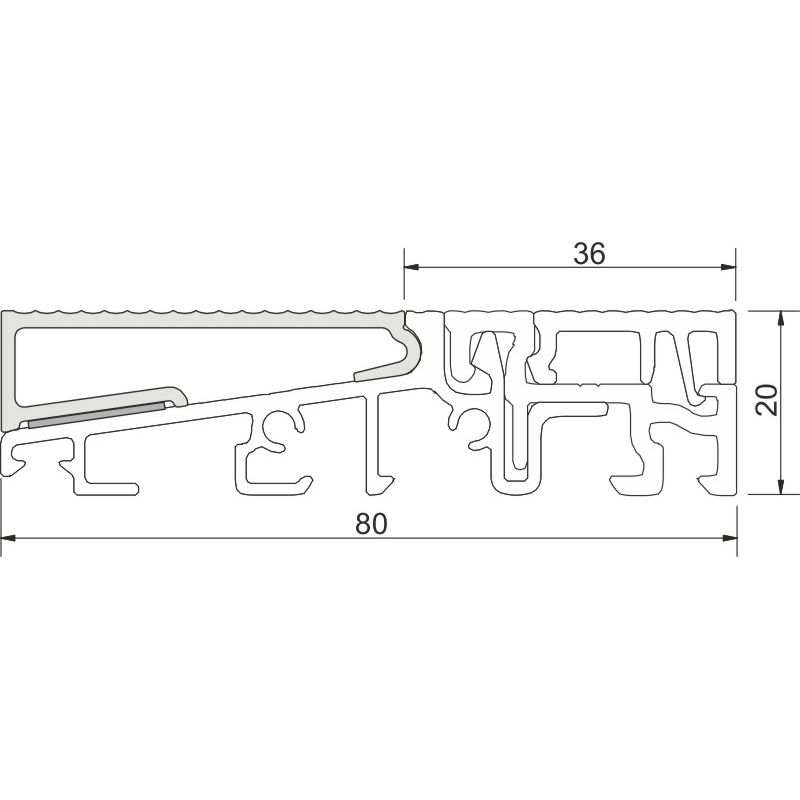 GKG Aufsatzprofil TSA5801 auswärtsöffnend Produktbild BIGSKZ L