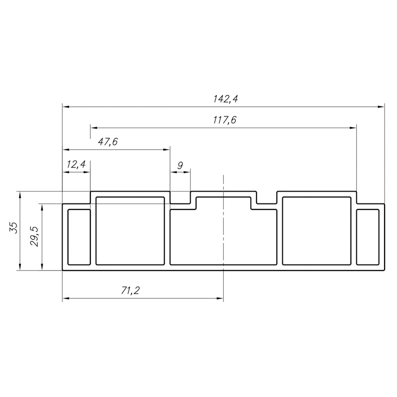 Verstärkungsprofil AW6060 6500 mm Produktbild BIGSKZ L
