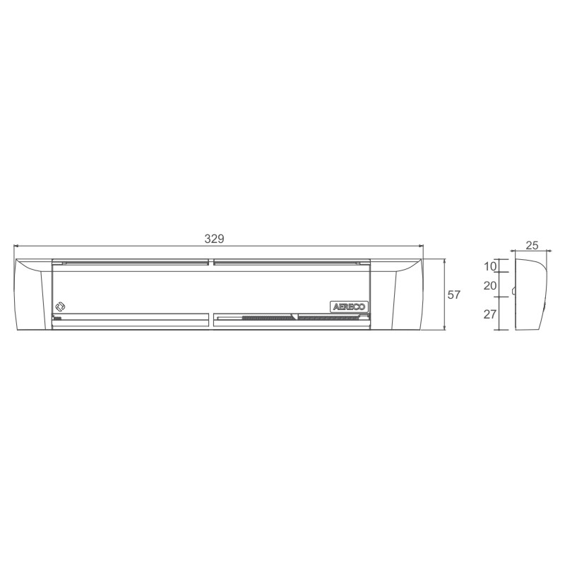 AERECO feuchtegeführter Außenbauteil-Luftdurchlass ZUROH 100 OD + ROLK 01 Produktbild BIGSKZ L
