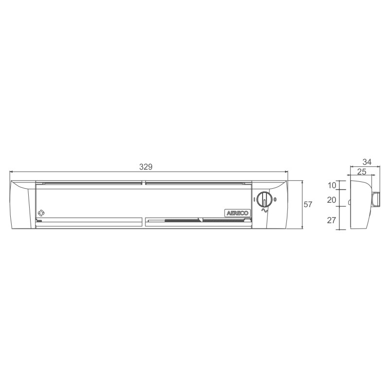AERECO feuchtegeführter Außenbauteil-Luftdurchlass ZUROH 110 OD + ROLK 01 Produktbild BIGSKZ L