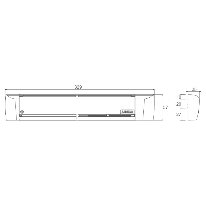 AERECO feuchtegeführter Außenbauteil-Luftdurchlass ZUROH 100 OD + ROLE 01 Produktbild BIGSKZ L