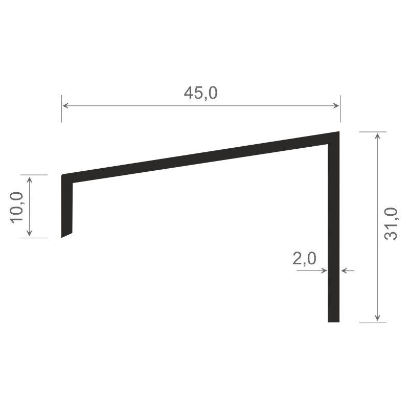 Wetterschenkel 45x31mm Lg. 6,00m Weiß, VE: 60m Produktbild BIGSKZ L