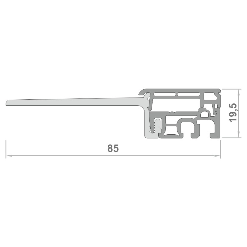 greenteQ Renovierungsschwelle TB grau mit Deckel grau glatt Produktbild BIGSKZ L