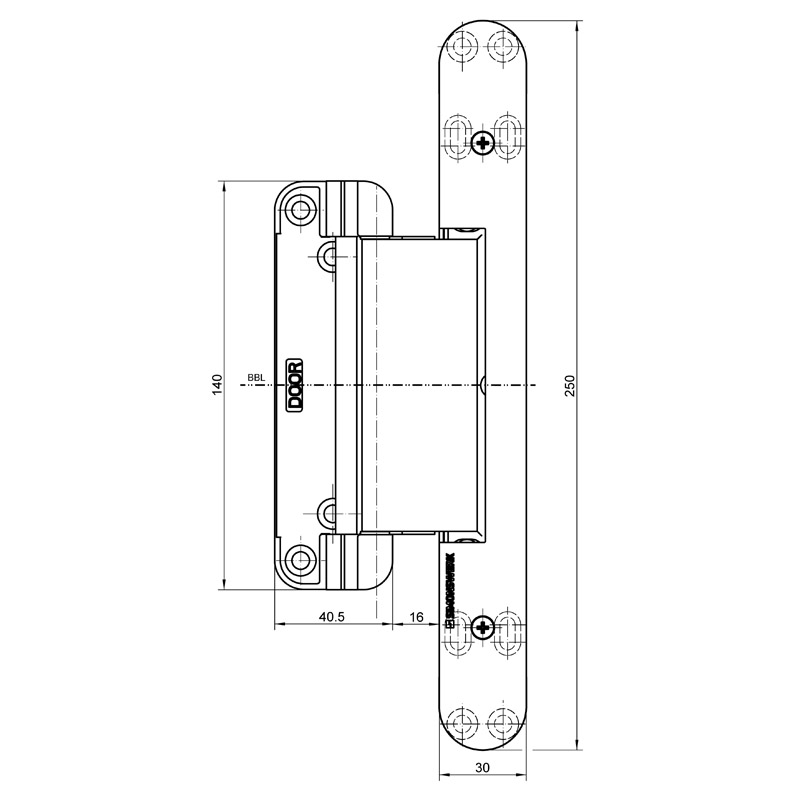 SIMONSWERK Haustürband TECTUS TE 680 3D FD Produktbild BIGSKZ L