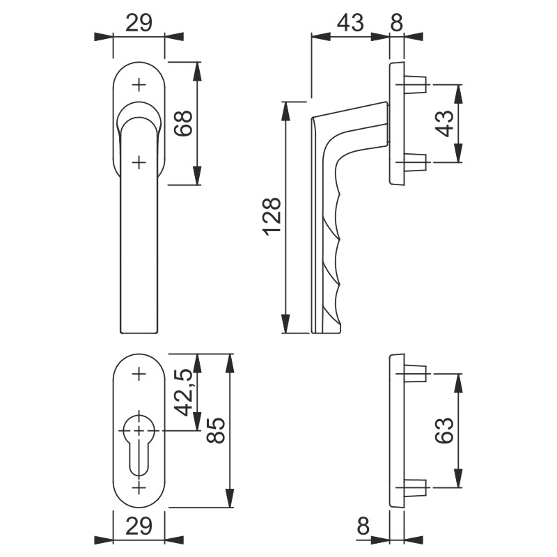 Balkontürhalbgrt AL F9016 0700FA/66N/66N Produktbild BIGSKZ L