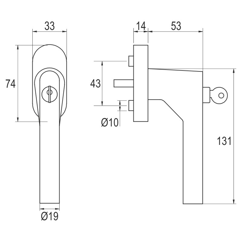 greenteQ Fenstergriff FG61.SG100.ER abschließbar - 100NM inkl. Schrauben Produktbild BIGSKZ L