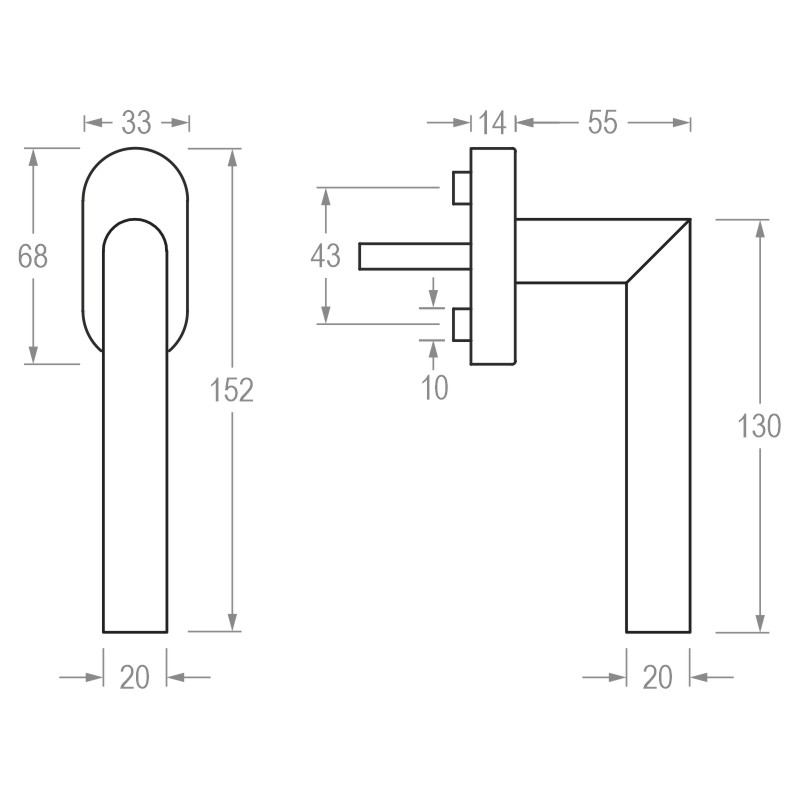 greenteQ Fenstergriff FG61L.ER.RAL - inkl. Schrauben Produktbild BIGSKZ L