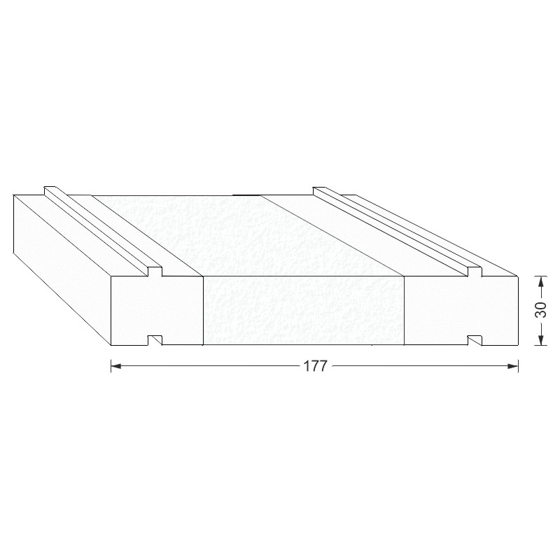 greenteQ Unterbaudämmprofil HST hochdämmend für Profine Premidoor 76 Produktbild BIGSKZ L