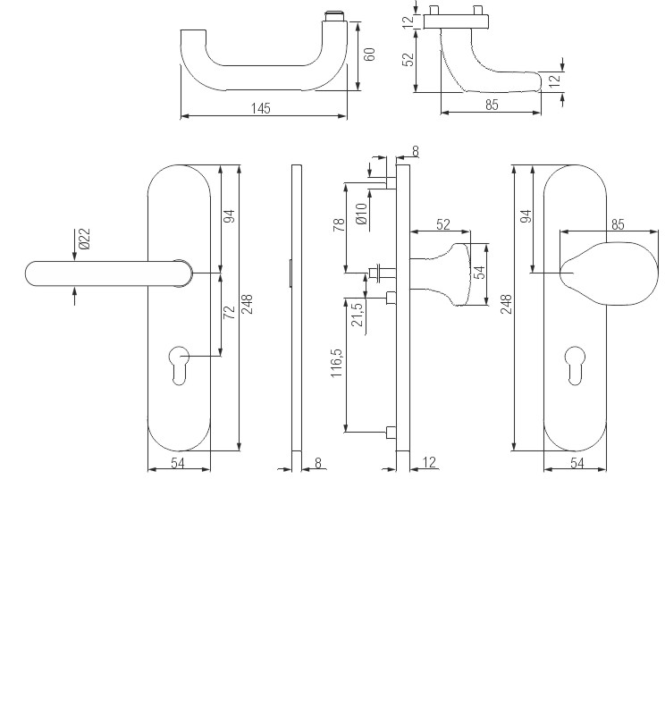 greenteQ Schutz-Wechselgarnitur Q DG60.S216.PZ72.AL.N54.WK.ES1 Produktbild BIGSKZ L