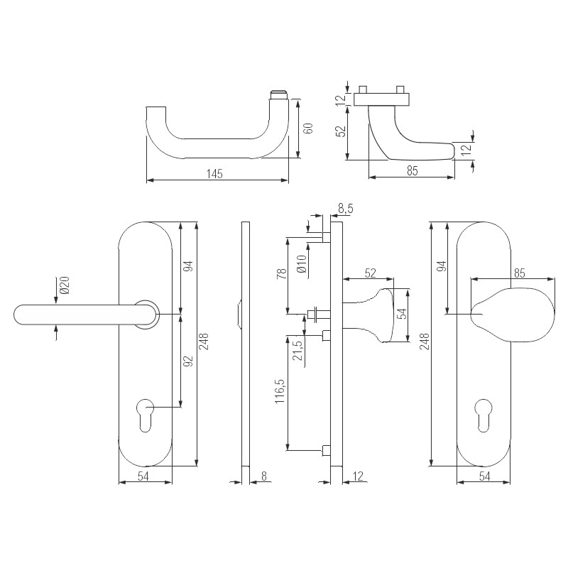 greenteQ Schutz-Wechselgarnitur Q DG60.S216.PZ92.ER.N54.WK.ES1 Produktbild BIGSKZ L