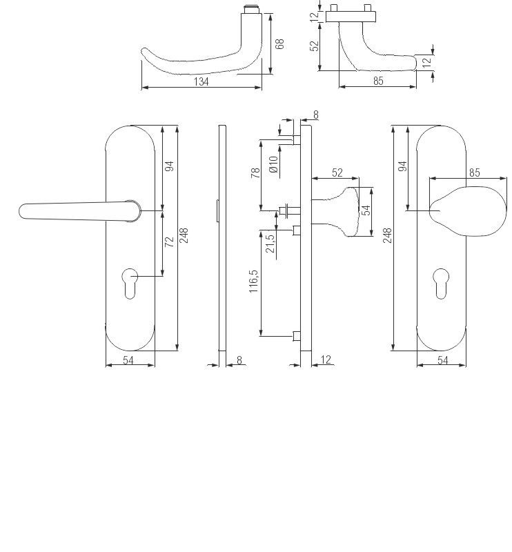 greenteQ Schutz-Wechselgarnitur Q DG65.S216.PZ72.AL.N54.WK.ES1 Produktbild BIGSKZ L