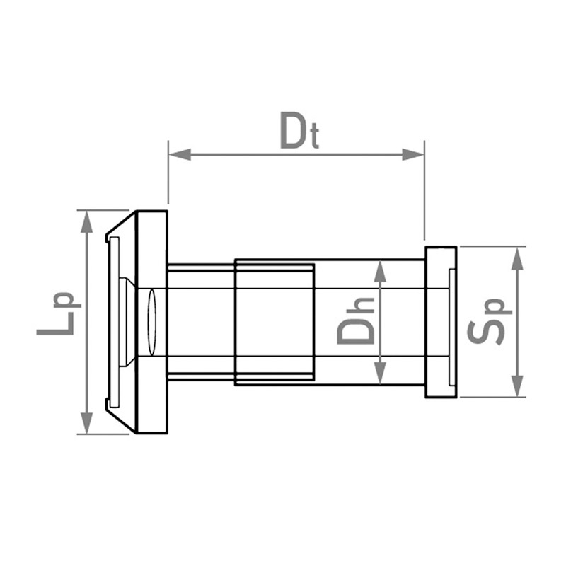 Bäcker Türspione, Messing schwarz Blickfeld bis 200°, Türbohrung 14 mm,Türstärke 35 - 80 mm inkl. Verdeckklappe lose anbei Produktbild BIGSKZ L