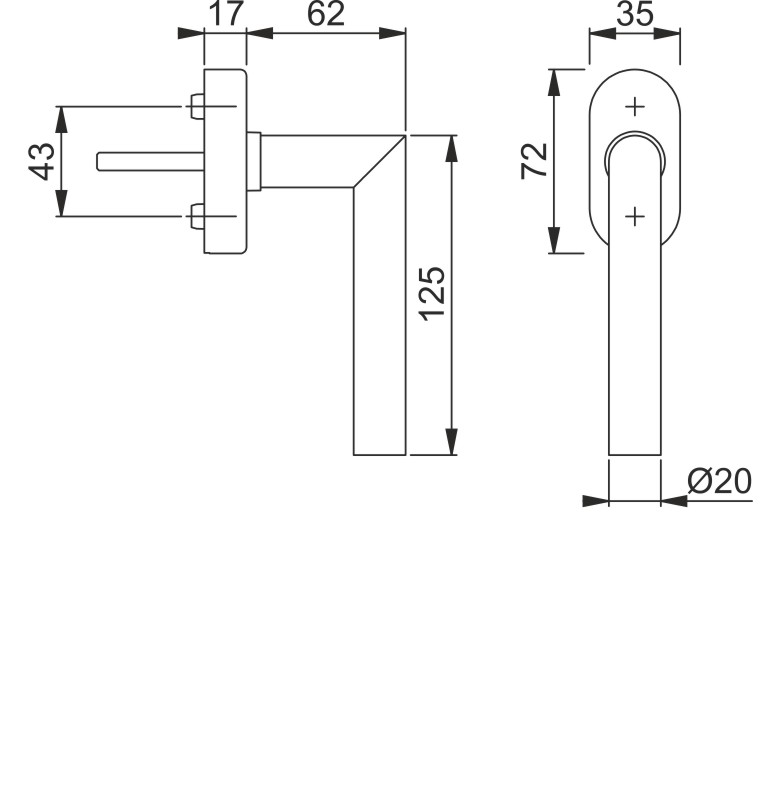 HOPPE Fenstergriff AMSTERDAM E0400/UD9056 SecuForte® - inkl. Schrauben Produktbild BIGSKZ L
