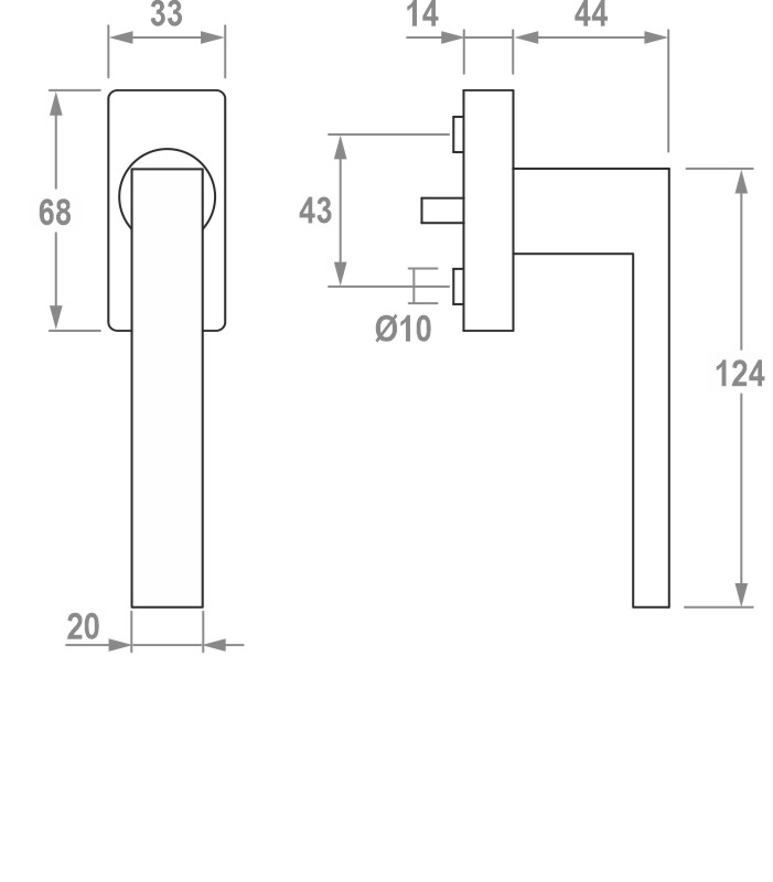 greenteQ Fenstergriff FG81L.ER - inkl. Schrauben Produktbild BIGSKZ L