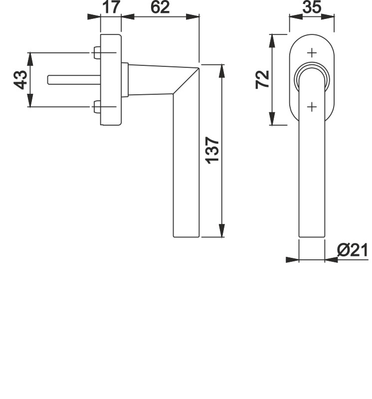 HOPPE Fenstergriff AMSTERDAM 0400/UD9056 SecuForte® - inkl. Schrauben Produktbild BIGSKZ L