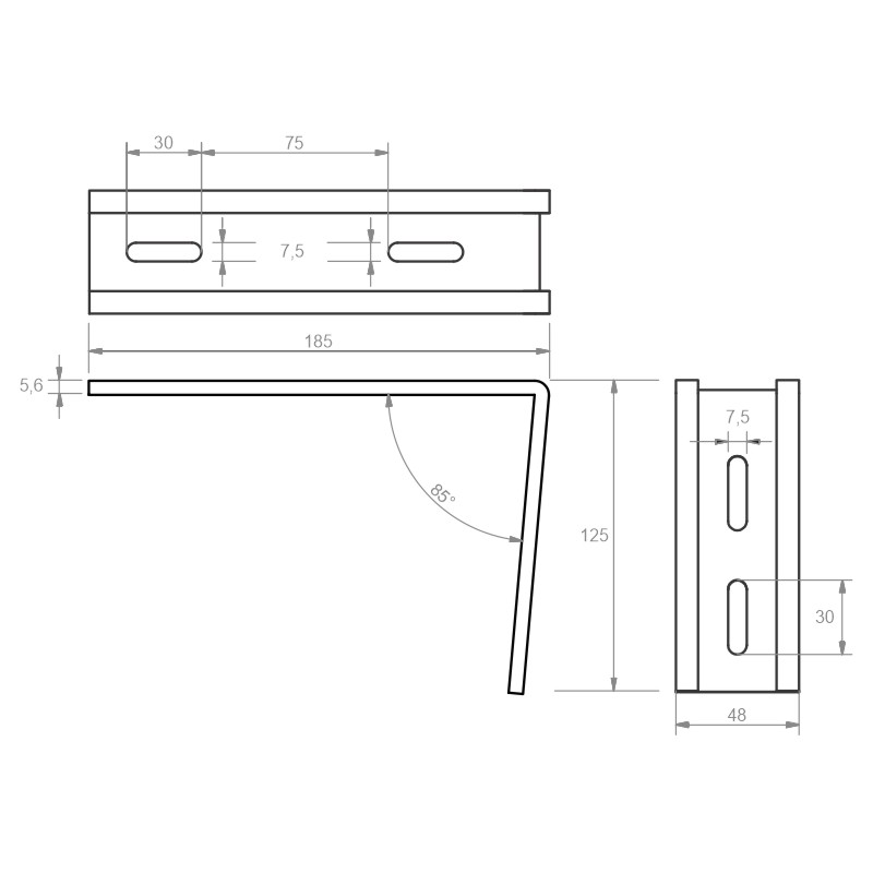 greenteQ Aluminium-Schenkel für Thermo Variohalter Produktbild BIGSKZ L