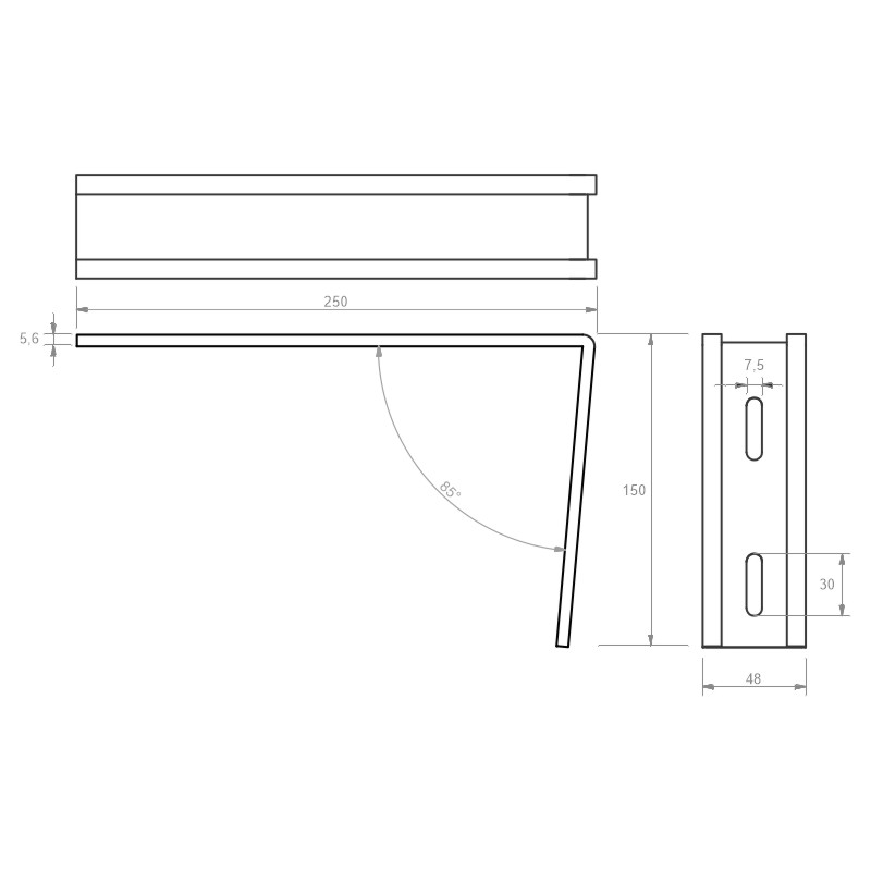 greenteQ Aluminium-Schenkel für Thermo Variohalter Produktbild BIGSKZ L