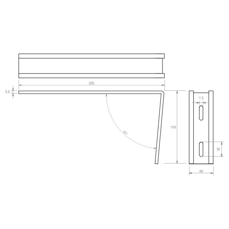 greenteQ Aluminium-Schenkel für Thermo Variohalter Produktbild BIGSKZ L