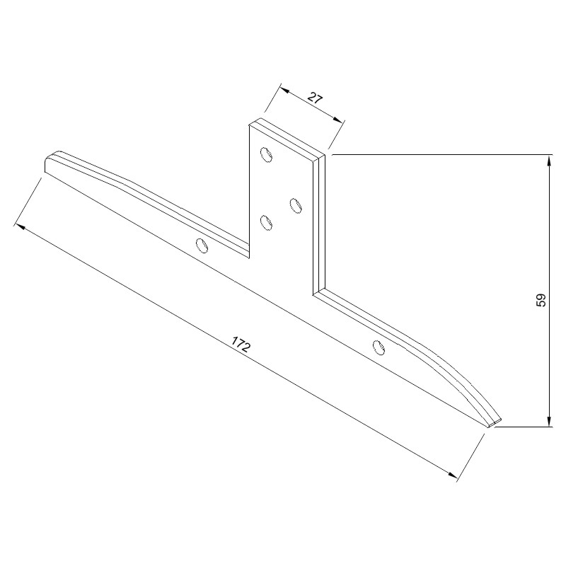 Halteplatte für MHT /2, 1 Paar Kunststoff-Halteplatten mit Abdichtung, vorgebohrt 4 Bohrschrauben 4,1/55 mm Produktbild BIGSKZ L