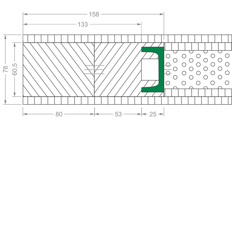 greenteQ Haustürrohling 1130x2280x78mm, Oberfläche Meranti Fineline, Einleimer Kiefer Produktbild BIGSKZ L