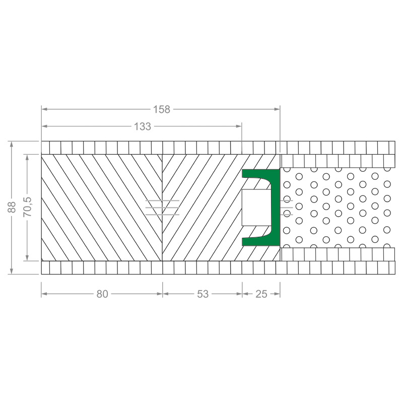 greenteQ Haustürrohling 1060x2180x88mm, Oberfläche Meranti Fineline, Einleimer Kiefer Produktbild BIGSKZ L