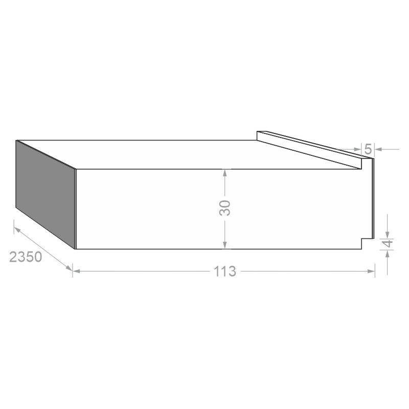 greenteQ Unterbaudämmprofil MHT hochdämmend beidseitig PVC. Produktbild BIGSKZ L