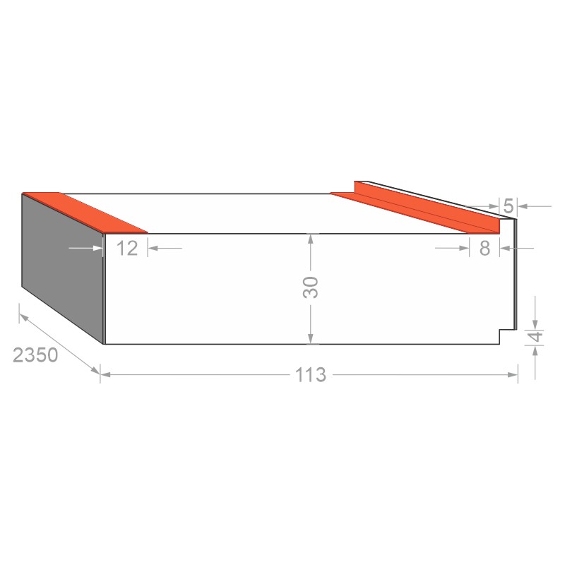 greenteQ Unterbaudämmprofil MHT hochdämmend beidseitig PVC mit Klebestreifen. Produktbild BIGSKZ L
