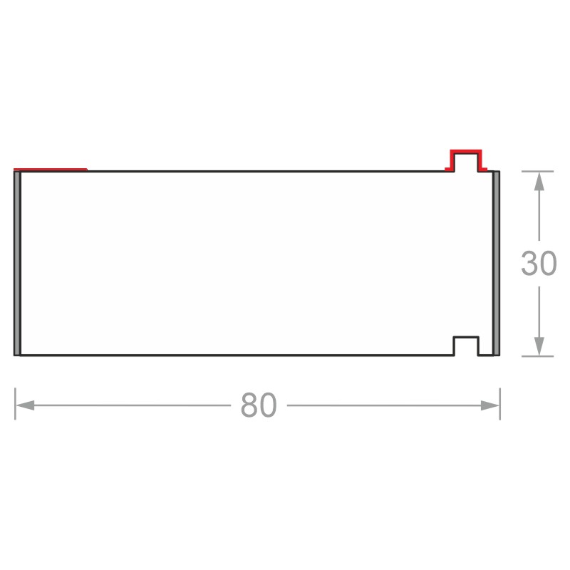 greenteQ Unterbaud&auml;mmprofil TS mit Klebestreifen hochd&auml;mmend beidseitig PVC. Produktbild BIGSKZ L