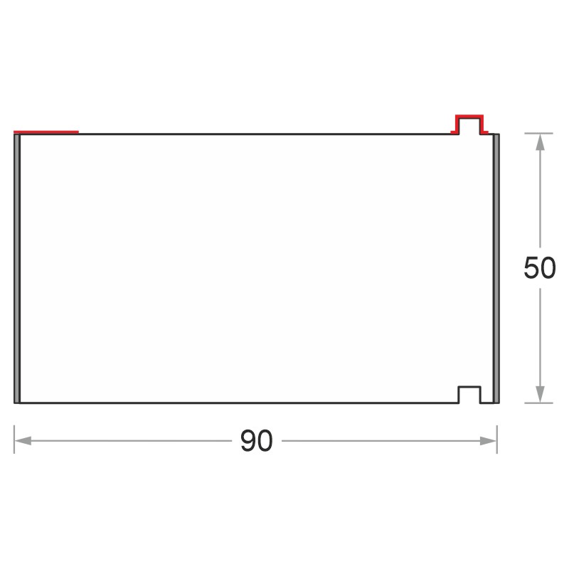 greenteQ Unterbaudämm-Profil mit Klebestreifen Türschwelle 2350x50/53x90, gefräst, beidseitige PVC-Beschichtung 1mm , ähnlich dem RAL Farbton 7004 Produktbild BIGSKZ L