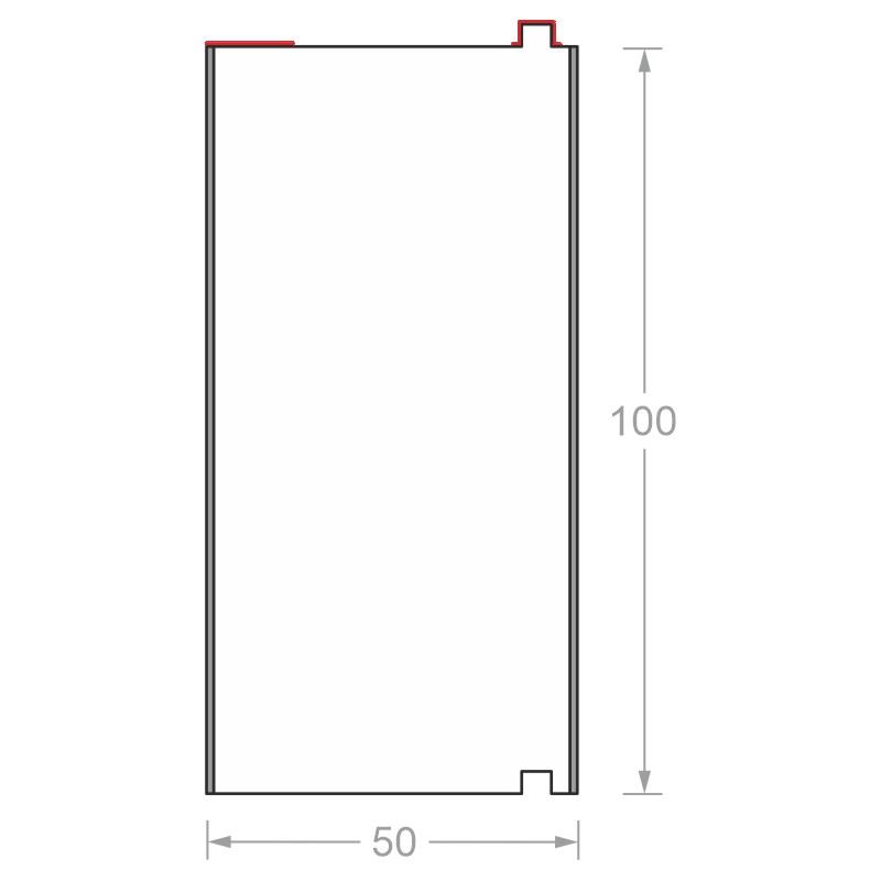 greenteQ Unterbaudämm-Profil mit Klebestreifen Türschwelle 2350x100/103x50, gefräst, beidseitige PVC-Beschichtung 1mm , ähnlich dem  RAL Farbton 7004 Produktbild BIGSKZ L