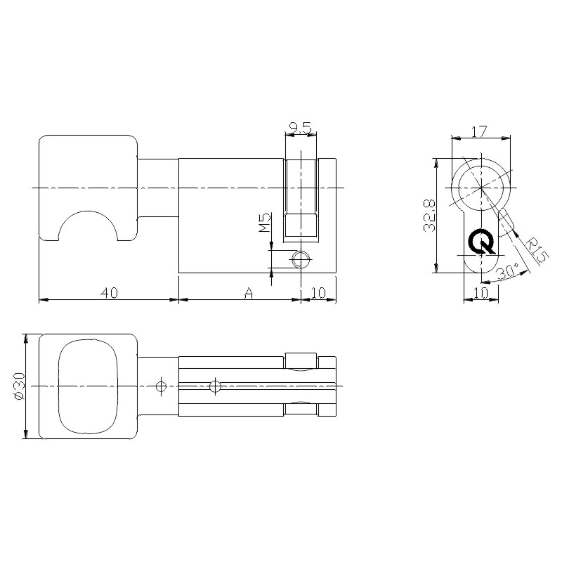 greenteQ WC Knaufhalbzylinder SX 50 Produktbild BIGSKZ L