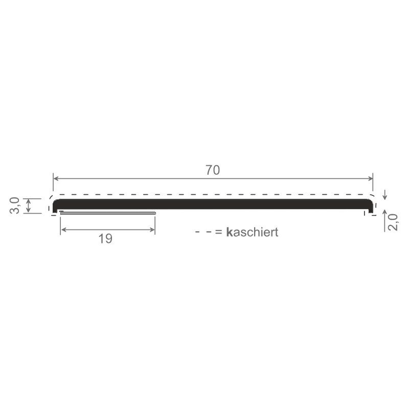 Flachprofil 70x3/2 mm SK Lg. 6,00 mfoliert321 4007-195 RUSTIC CHERRY [36] Produktbild BIGSKZ L