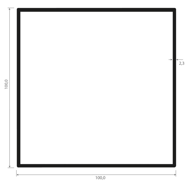 Zaunpfosten 100x100 mm Lg. 6,00 mWeiß, ohne Innenkern, VE: 6 m Produktbild BIGSKZ L