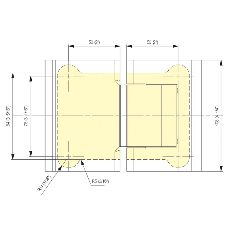 Selbstschließ.Bandsystem BILOBA BL 8015 für Pendeltür ähnl. Edelstahl matt, PVD beschichtet (CO 013) R/L 801513 Produktbild BIGSKZ L
