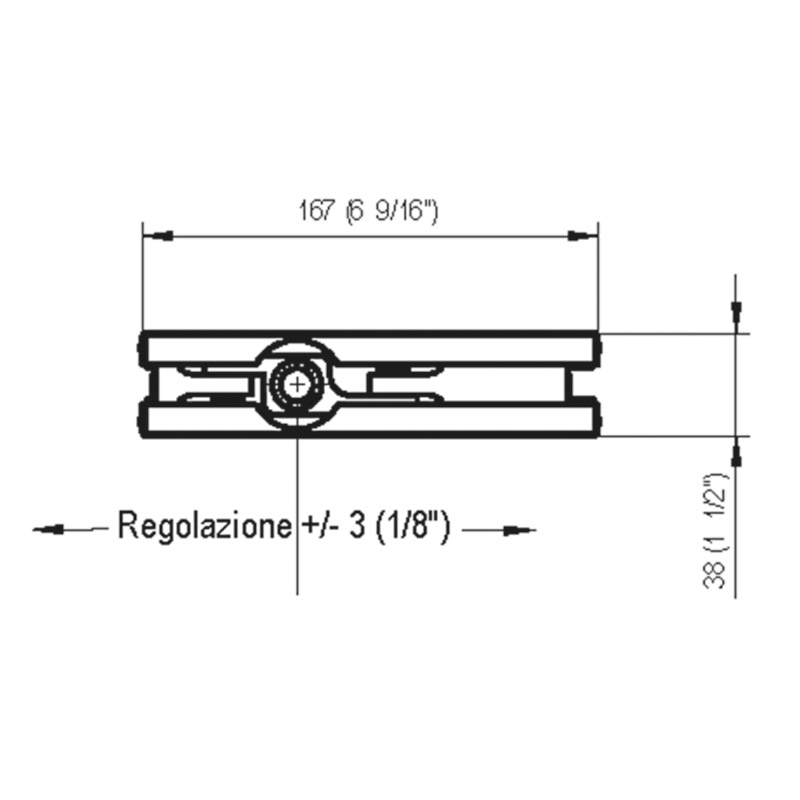 Selbstschließ.Bandsystem VERTO VT 100E20 für Pendeltür, roh (CO 000) R/L D100E20 Produktbild BIGSKZ L