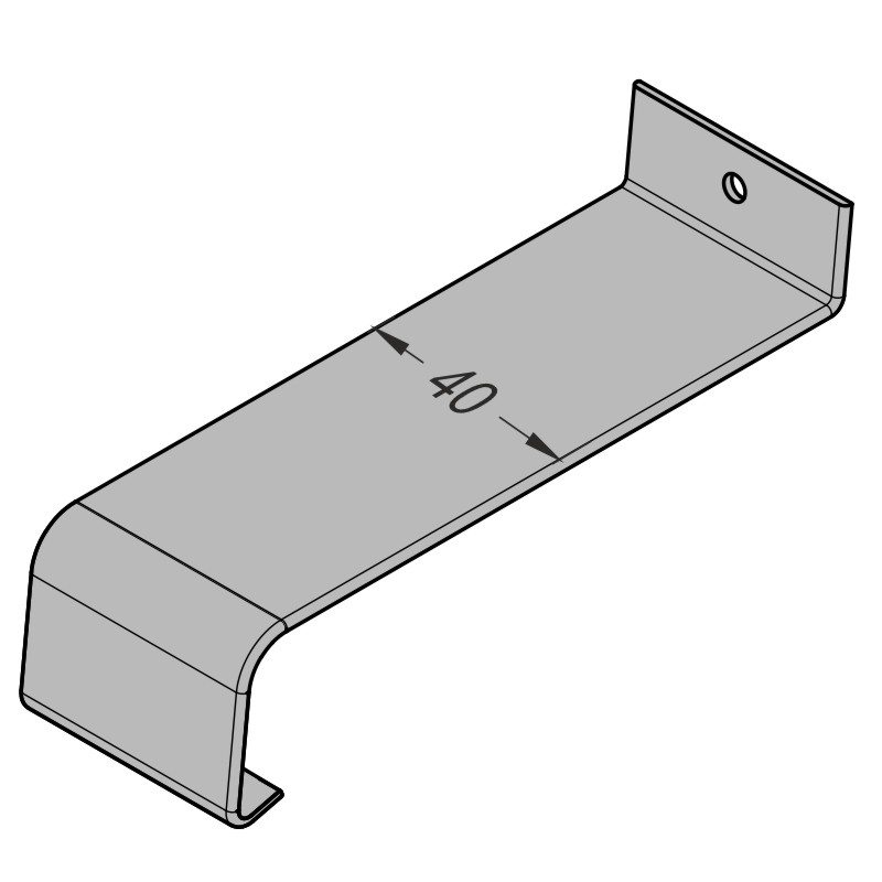Aluminium Fensterbank-Längsverbinder VT 400 ohne Dichtset 110 mm G214 Produktbild BIGSKZ L