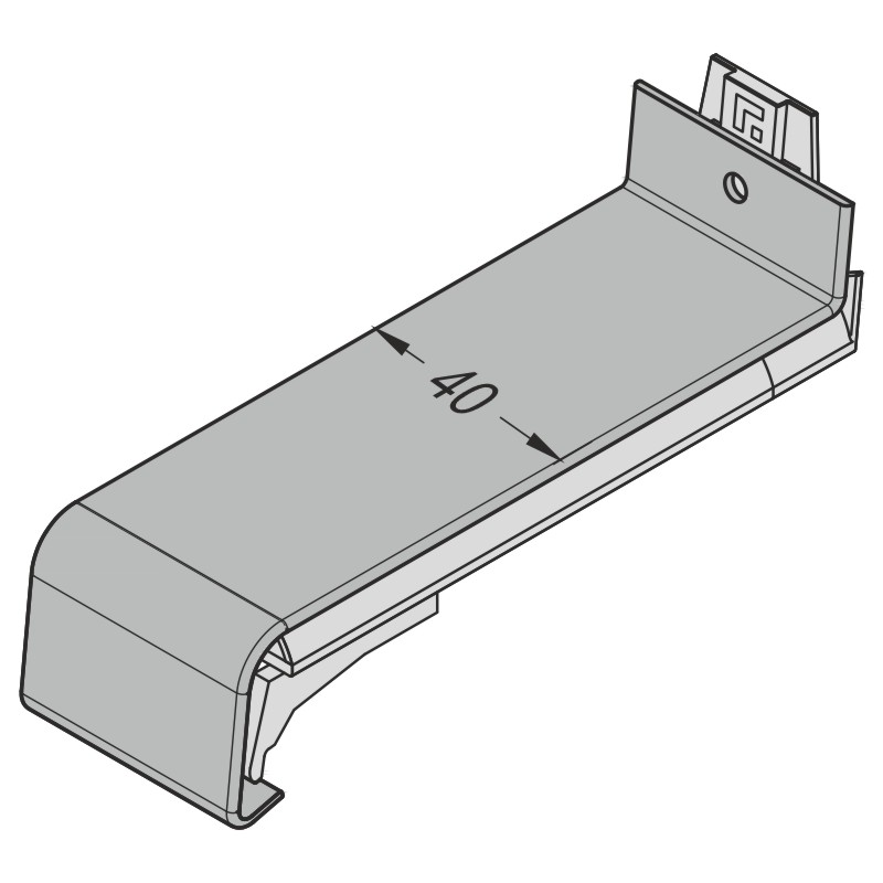 Aluminium Fensterbank-Längsverbinder VT 250 mit Dichtset 240 mm RAL7016 glatt matt hochwetterfest Produktbild BIGSKZ L