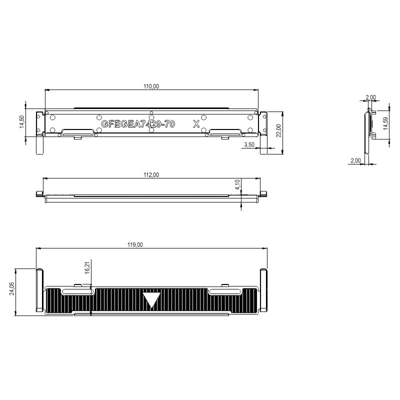 greenteQ Glasfalzeinlagen GEALAN LINEAR für Flügelprofil 7072 Produktbild BIGSKZ L