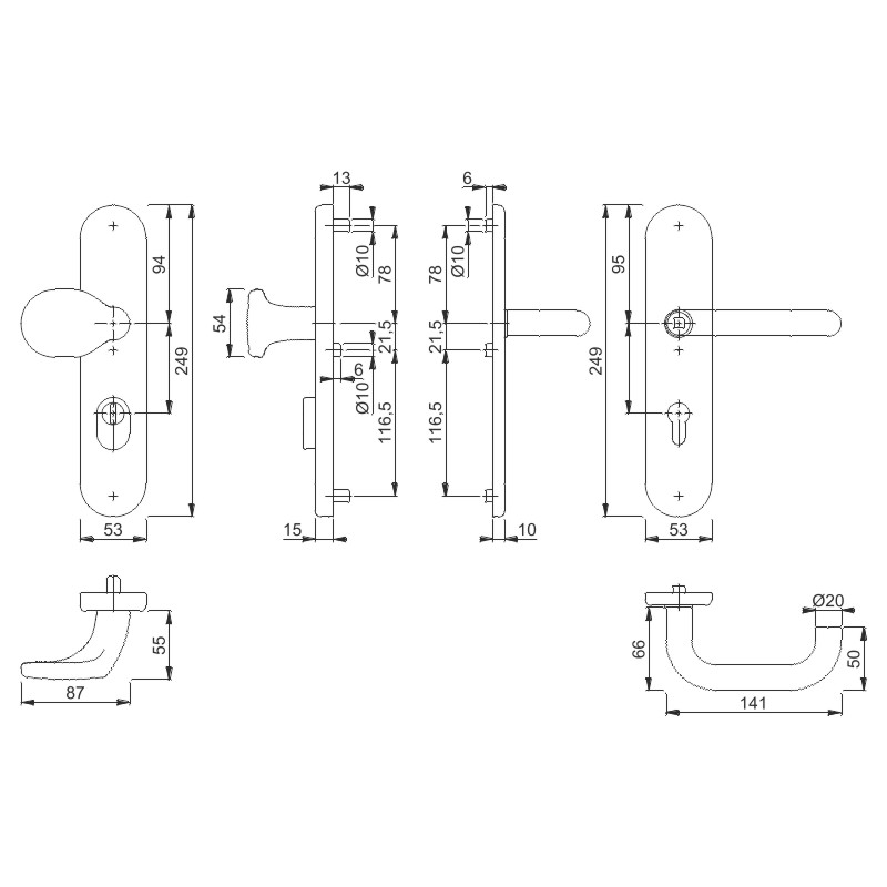 Schutzwechselgarnitur 86G/3332ZA/3310/E138Z SST ES1 F69 67-77 Produktbild BIGSKZ L