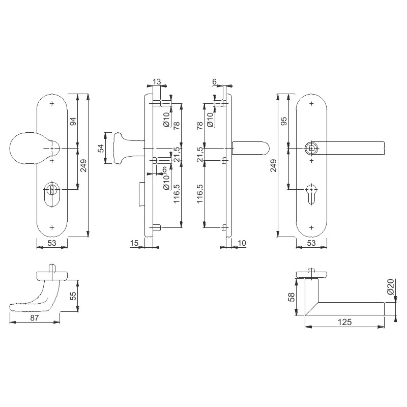 Schutzwechselgarnitur 86G/3332ZA/3310/E1400Z SST ES1 F69 67-77 Produktbild BIGSKZ L