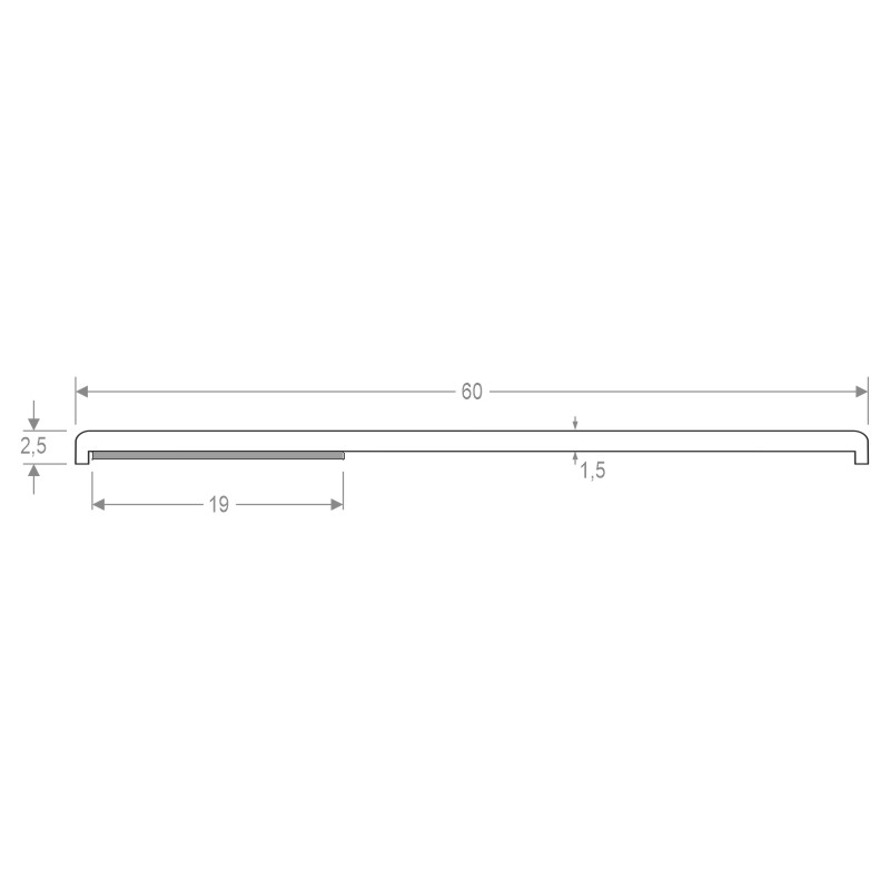 Q ROLLE Flachpr. 60x2,5/1,5mm SK Weiß VE: 150 m Den letzten Meter bitte nicht verarbeiten Produktbild BIGSKZ L