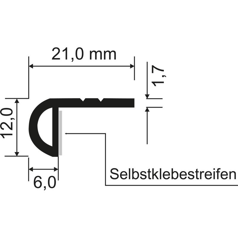 Abroll-Leiste 20x12mm SK Lg. 6,00m Braun, VE: 60m Produktbild BIGSKZ L