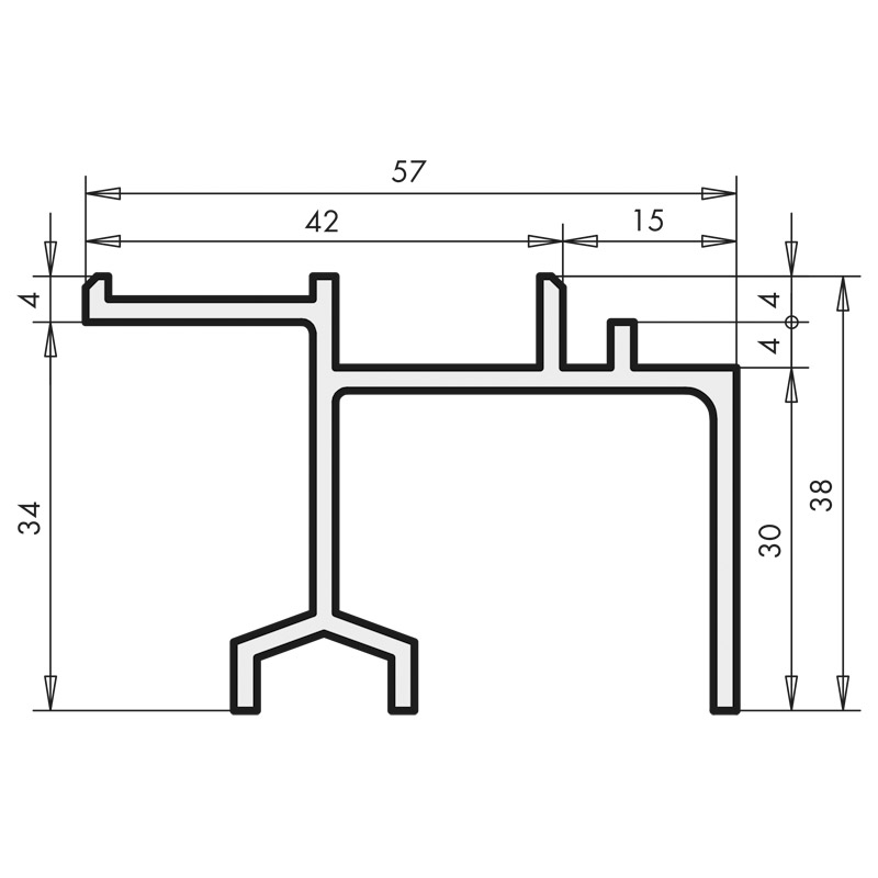 Führungsschiene HH 0130/01 Gr 670 silber Produktbild BIGSKZ L
