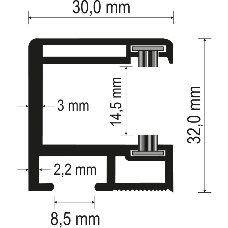 MENKE PVC-Rollladenführung 900/B2 Produktbild BIGSKZ L