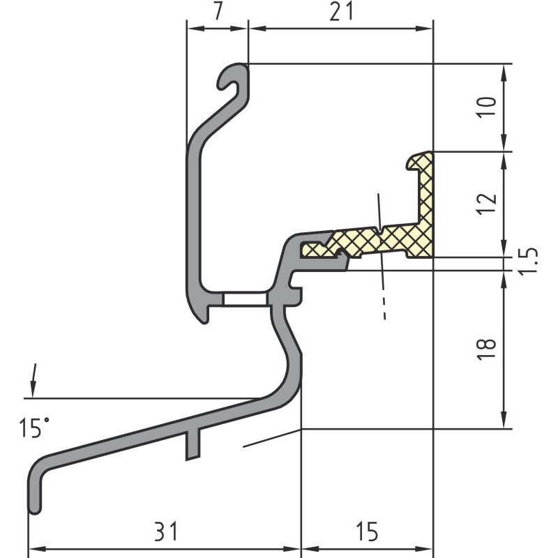 Thermo-Regenschiene GT-R 25.46 BC 2,5 Produktbild BIGSKZ L