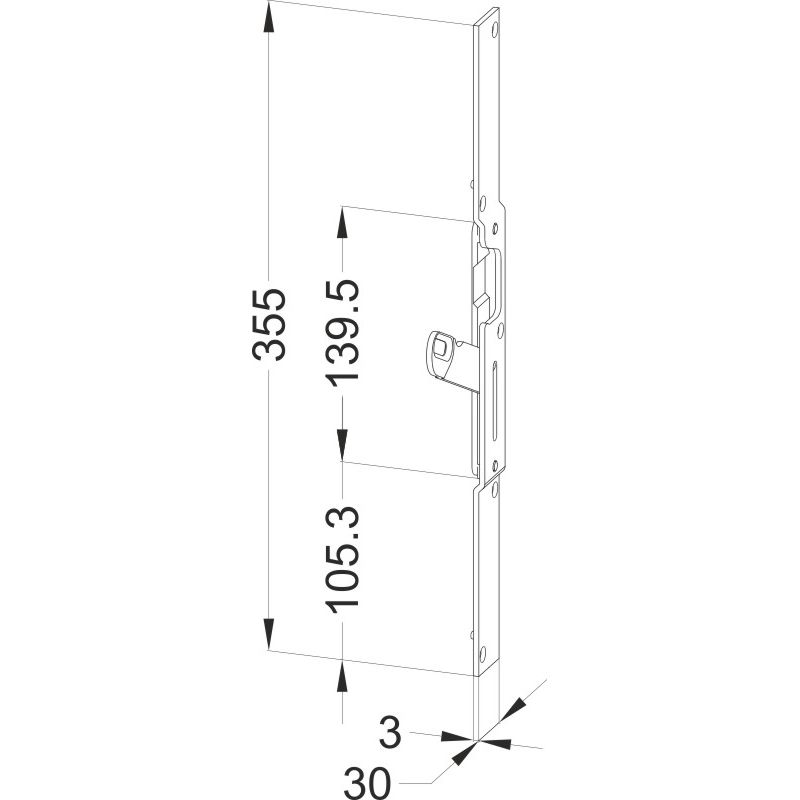 WINKHAUS T-SB TÜRFÄNGER F3001 Schließblech Produktbild BIGSKZ L