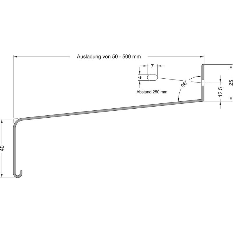 Aussenfensterbank VBH 400 Aluminium ohne Folie blank Produktbild BIGSKZ L