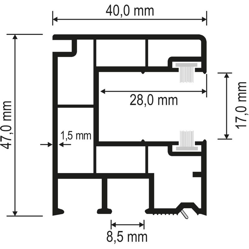 MENKE PVC-Rollladenführungsprofil 930/B2 Produktbild BIGSKZ L